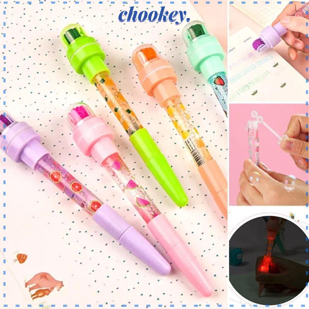 CHOOKEY Bút Bi 5 Trong 1 Có Đèn Led Đa Năng Cho Trẻ Em