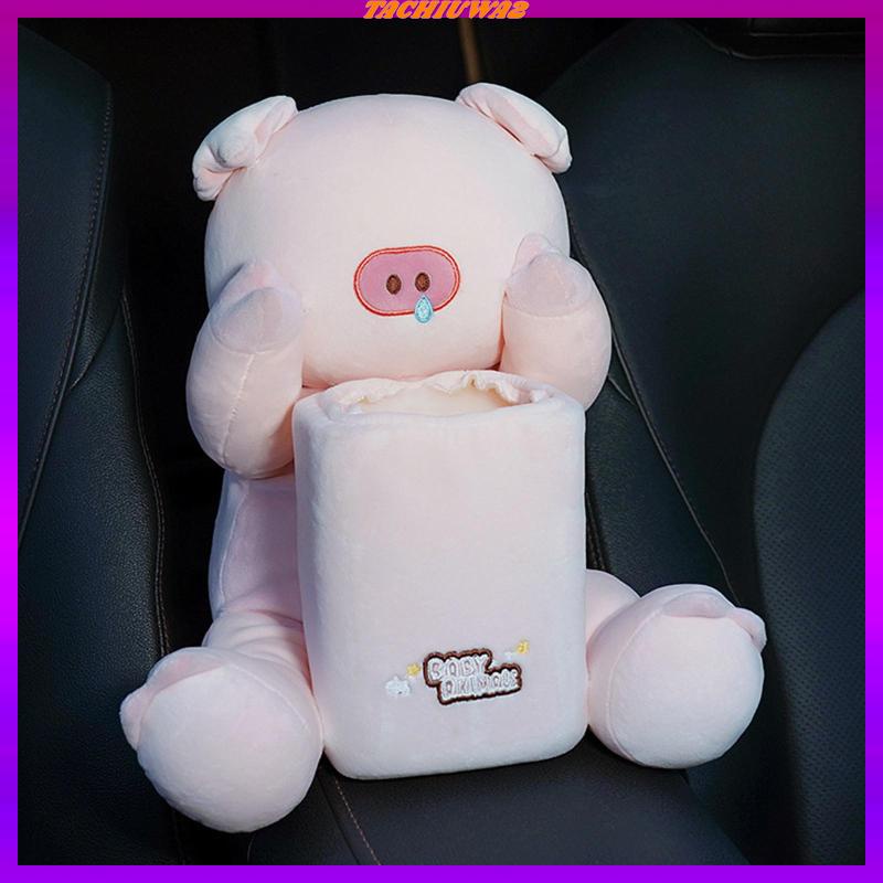 Hộp Đựng Khăn Giấy 2 Trong 1 Hình Thú Hoạt Hình Sáng Tạo Thông Dụng Cho Xe Hơi Giá Đỡ