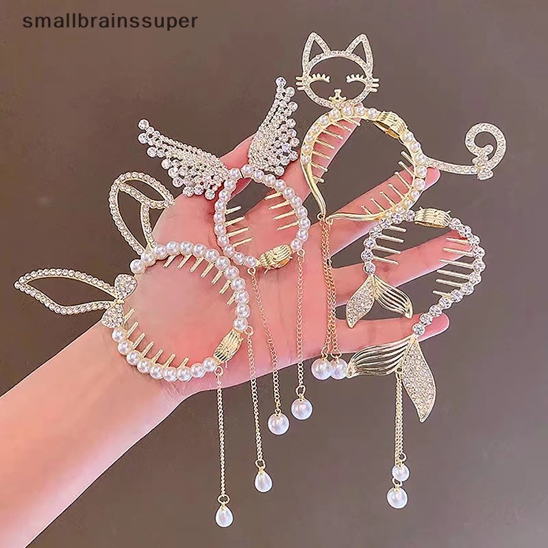 Smallbrainssuper Kẹp Tóc Đuôi Ngựa Hình Quả Bóng Thịt Cá Tính Cho Bé Gái SBS