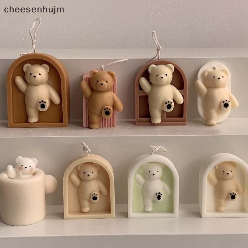 Khuôn Silicon Hình Gấu 3D Dễ Thương Dùng Làm Hương Thơm Diy