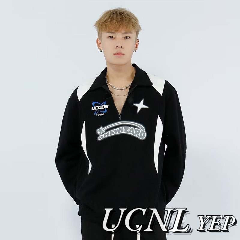 Áo Khoác POLO Dáng Rộng Phong Cách retro Đường Phố Mỹ Dành Cho Nam