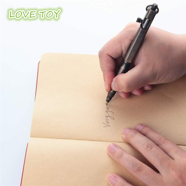 Nkodok Bút Ký Tên Bỏ Túi Bằng Đồng Thau Trơn Hình Vuông Phong Cách Retro