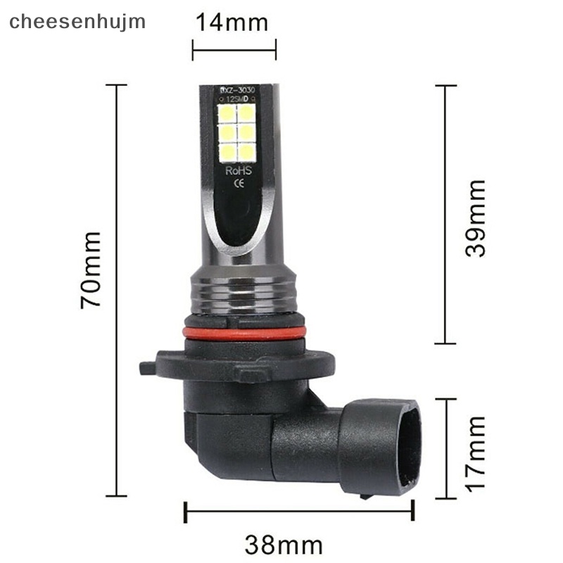 2 Đèn Pha Chống Sương Mù Ánh Sáng Trắng 6000K 9005 9006 100W 19000LM