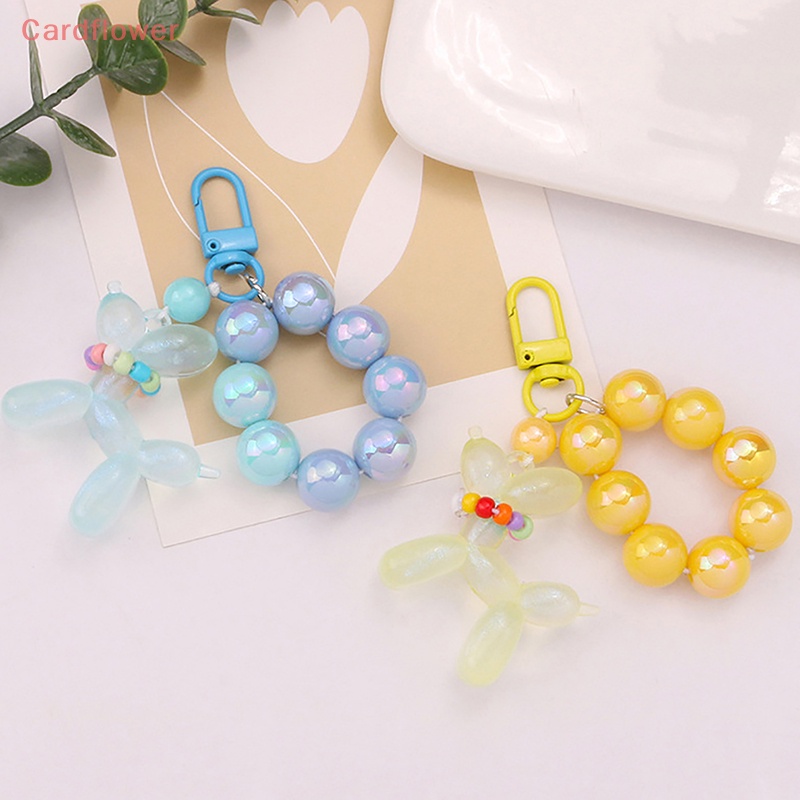 Móc Khóa Hình Chú Chó Và Bong Bóng Nhiều Màu Sắc Dễ Thương Thời Trang Cho Nữ