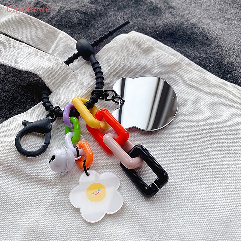 Móc Chìa Khóa Có Gương Trang Trí Hình Gấu Dễ Thương