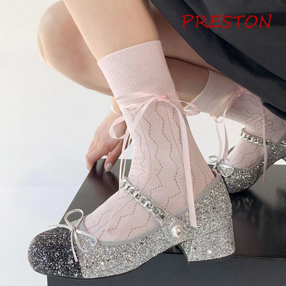 Vớ Ống Trung Phối Nơ Xinh Xắn Theo Phong Cách Nhật Bản