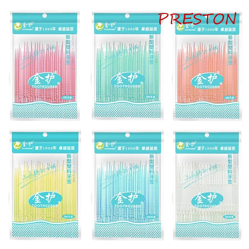 Set 100 Bàn Chải Đánh Răng Hai Đầu Bằng Nhựa Siêu Mềm