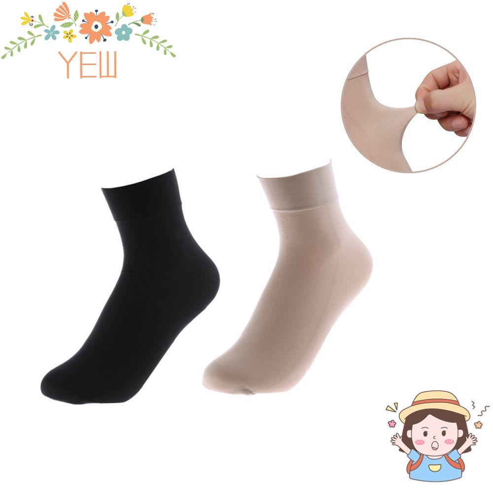 Set 1 / 5 / 10 Đôi Tất Ngắn Chất Liệu Nylon Giữ Ấm Chống Trượt Tiện Dụng