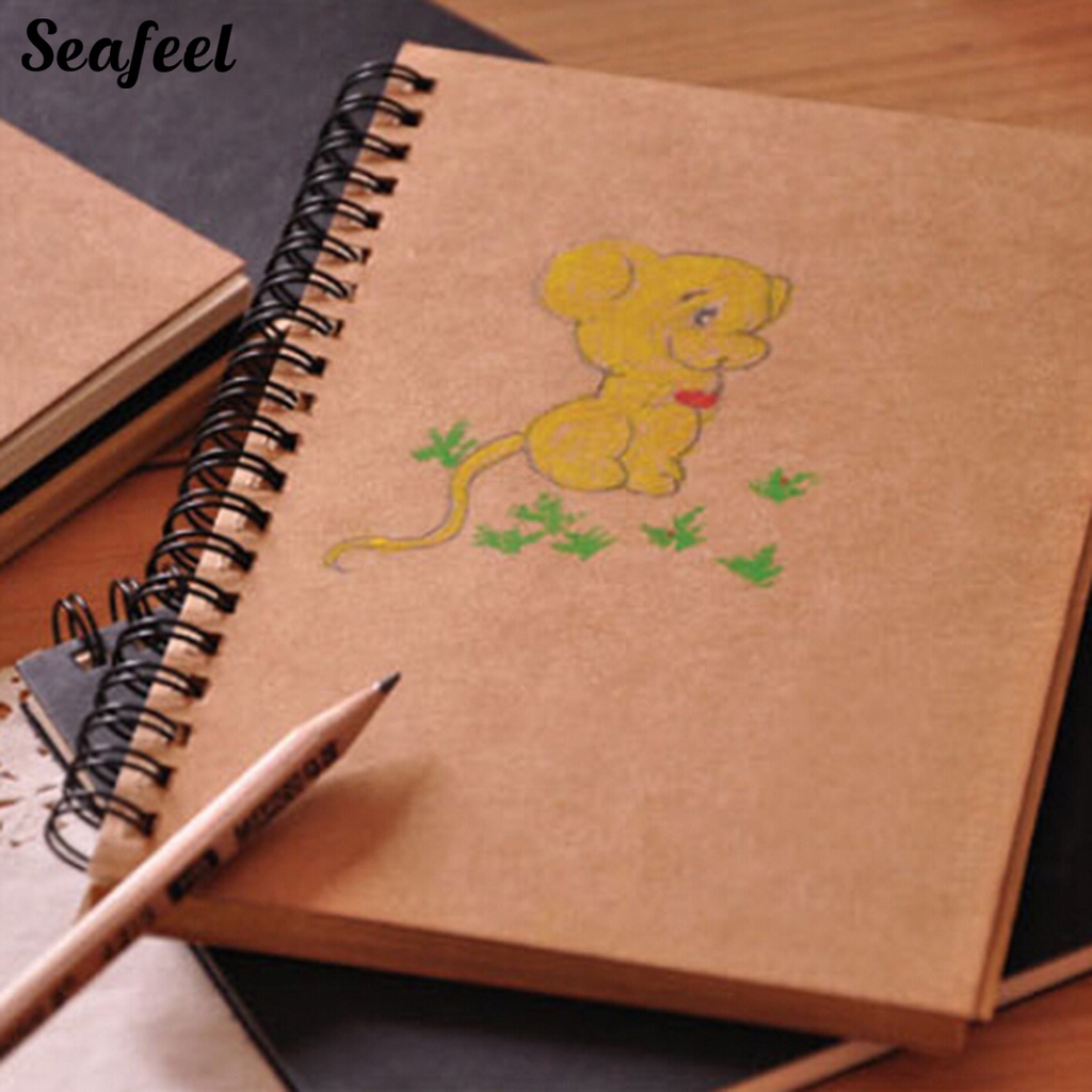 Sổ Tay Bìa Giấy Trơn Kiểu Retro Dễ Thương