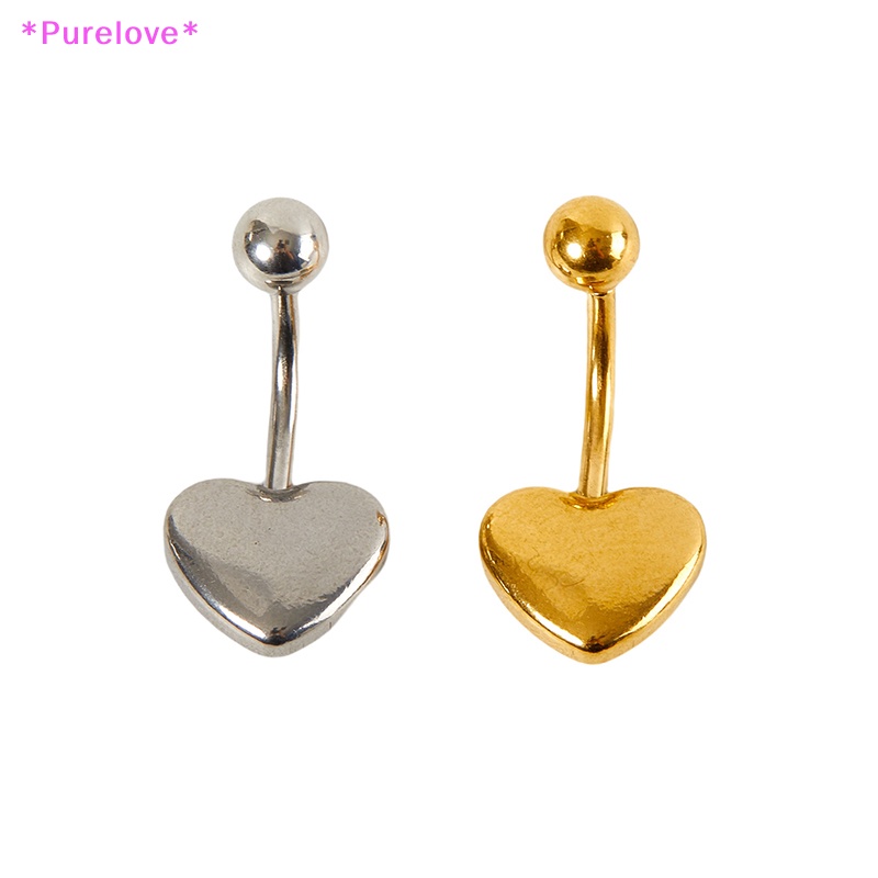 Khuyên Rốn Hình Trái Tim Bằng Thép Không Gỉ Xinh Xắn Mới