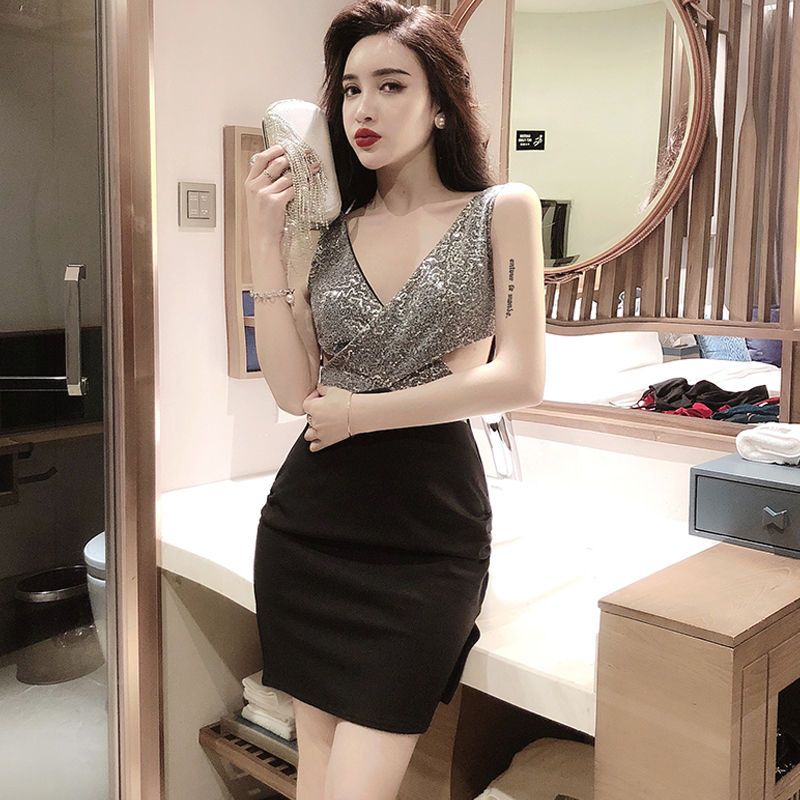 Đầm Ngắn Ôm Eo Che Phủ Bụng Thời Trang Tiệc Tùng Dành Cho Nữ