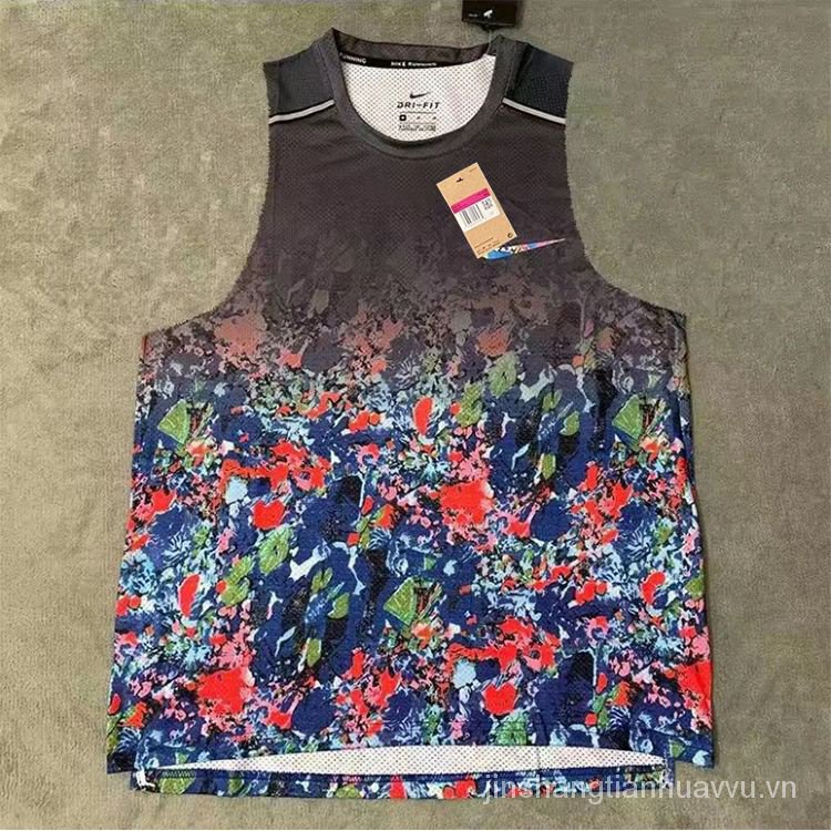 Áo Ba Lỗ Thể Thao Chạy Bộ Nhanh Khô In Hoa Hướng Dương Thời Trang Mùa Hè Cho Học Sinh