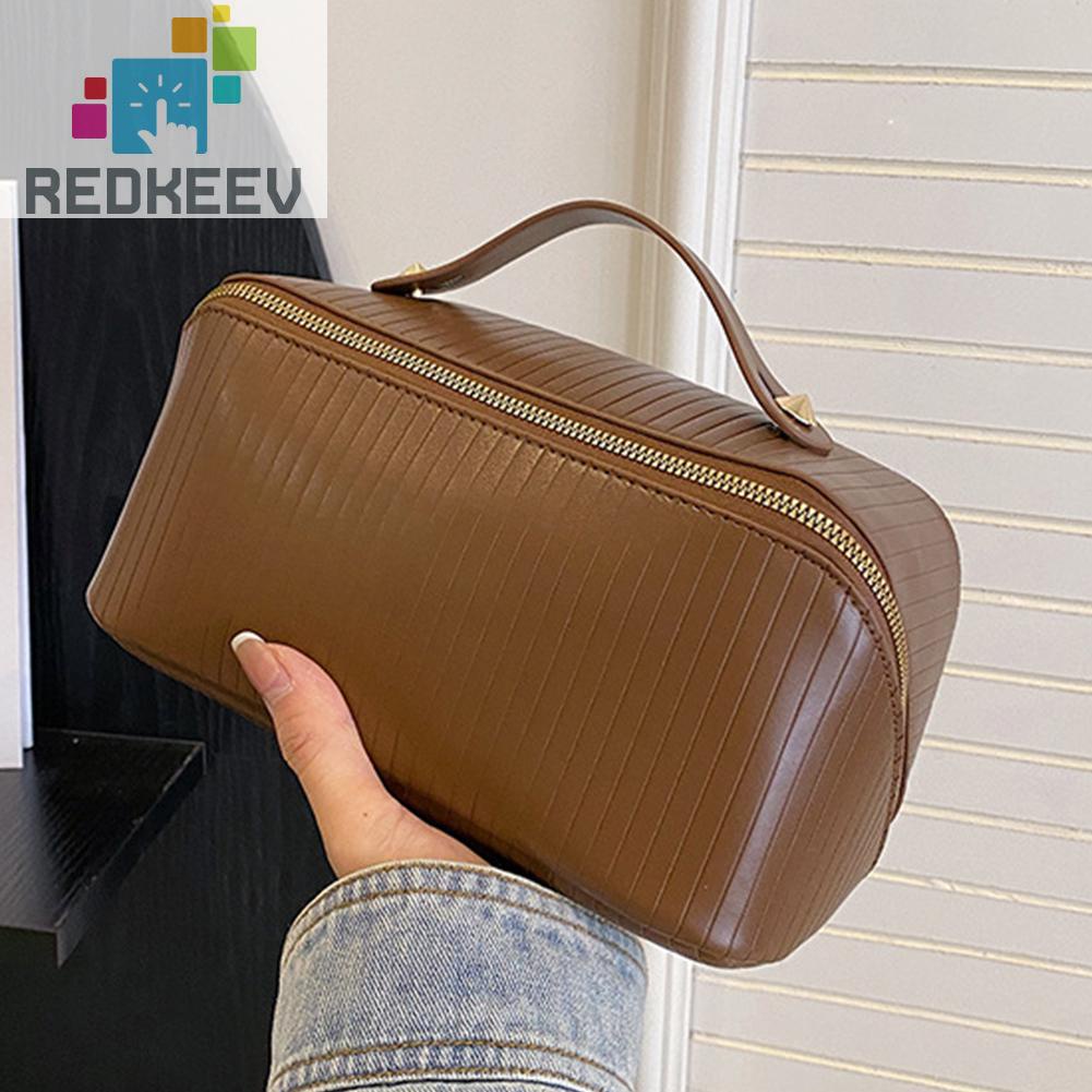 Túi Da PU Đựng Mỹ Phẩm Trang Điểm Sức Chứa Lớn Tiện Dụng