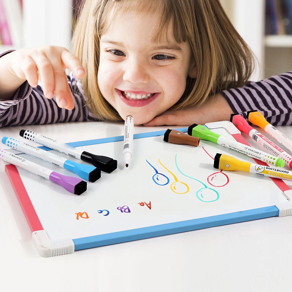 Set 8 Bút Vẽ Màu Nước Có Thể Tái Sử Dụng Đầu Bút Bằng Nhựa ic Dành Cho Học Sinh