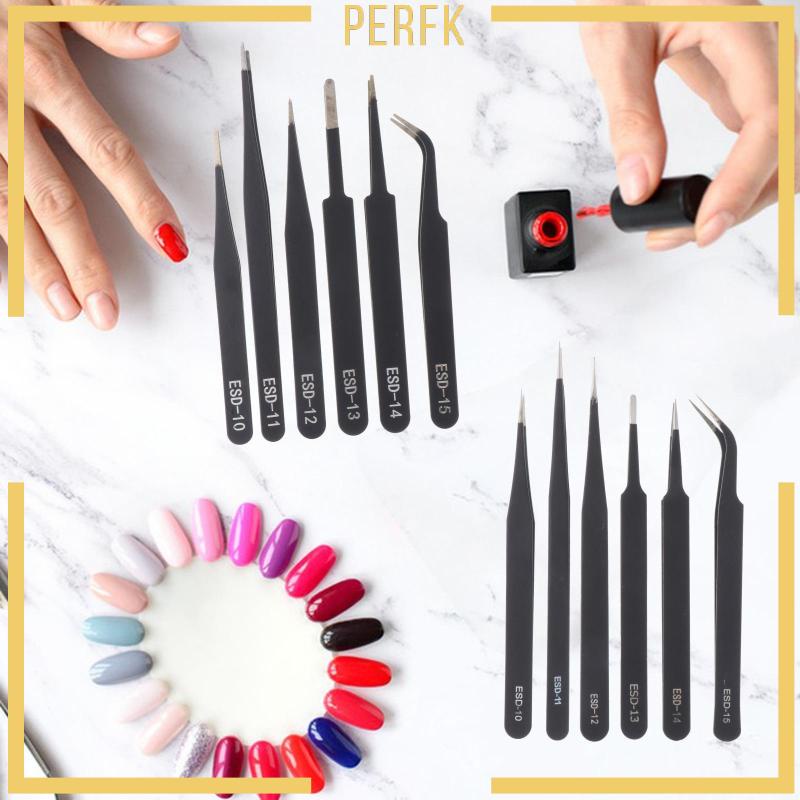 Set 6 Nhíp Gắp Bằng Thép Không Gỉ Chuyên Dụng Cho Thợ Sửa Chữa Điện