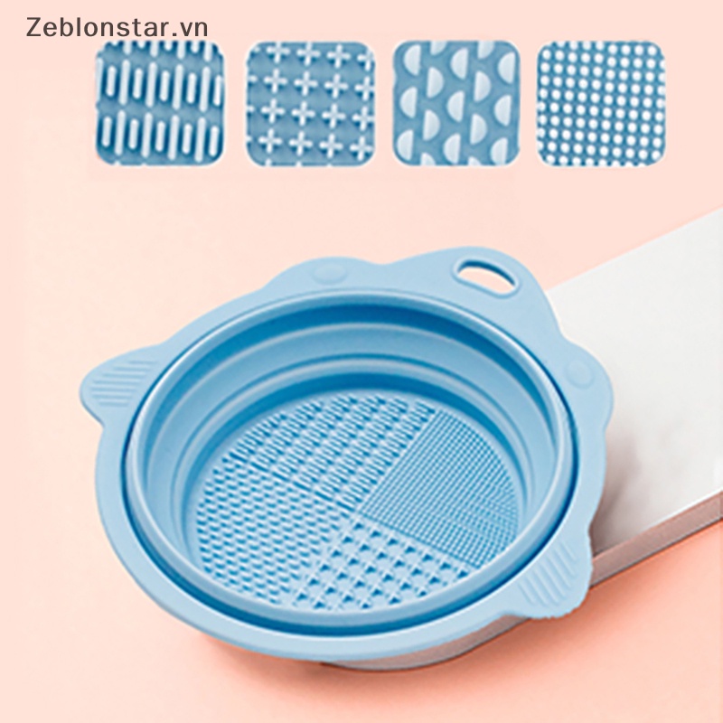 Hộp Silicone Vệ Sinh Cọ Trang Điểm Gấp Gọn Tiện Lợi
