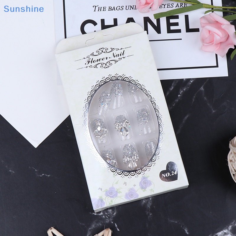 Set 24 Móng Tay Giả Bằng Acrylic Thời Trang