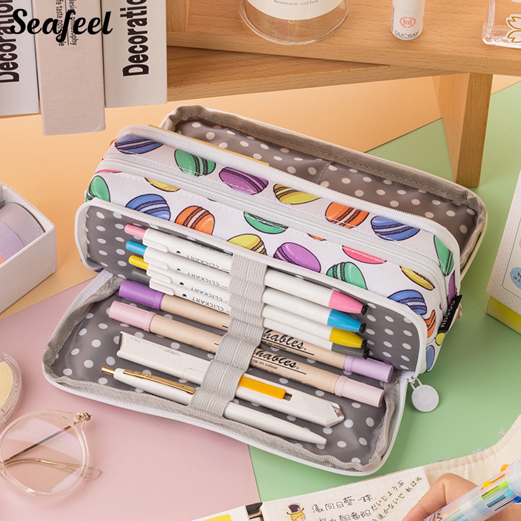 Hộp Đựng Bút Đa Năng Sức Chứa Lớn Họa Tiết Tinh Tế Phong Cách Cho Học Sinh