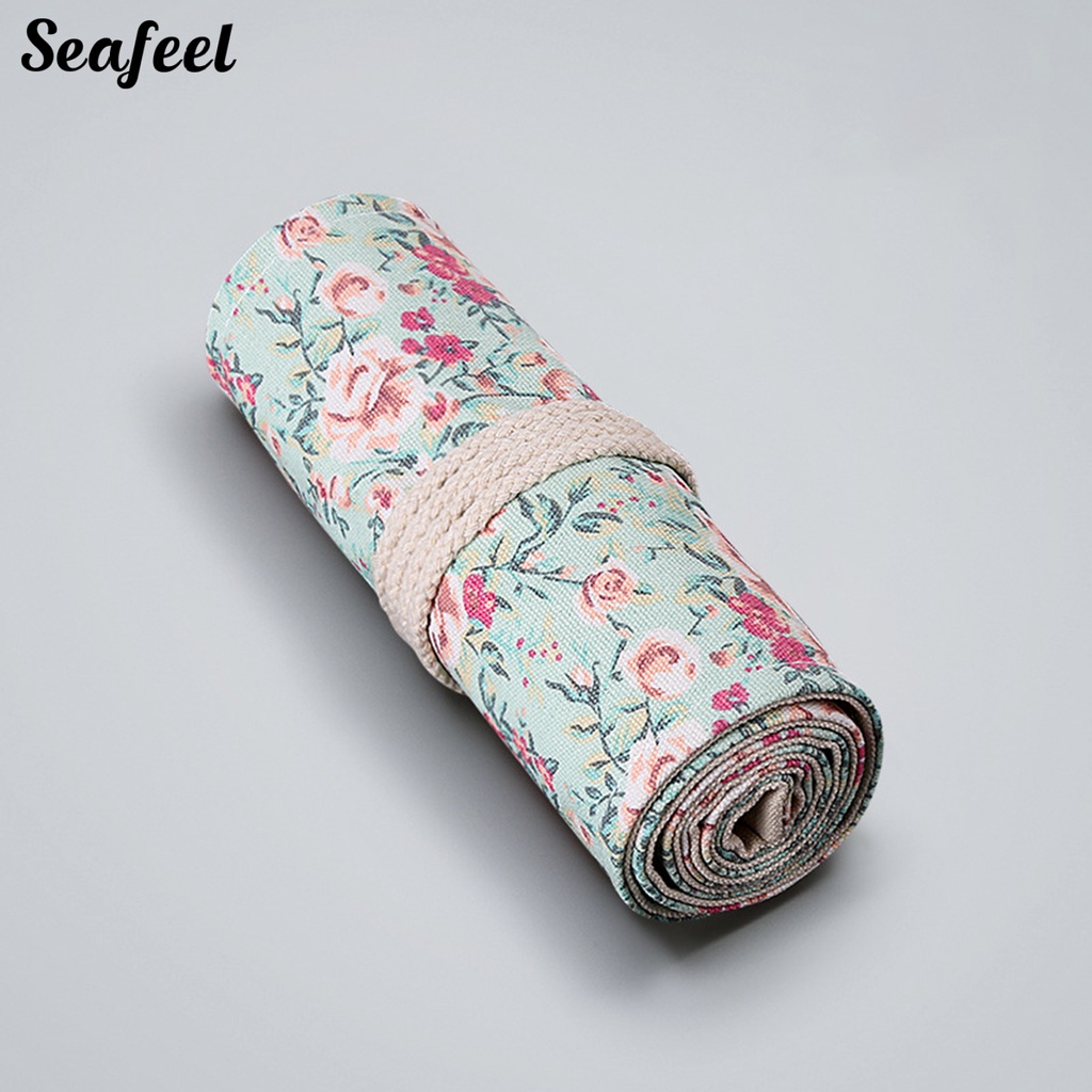 Túi Cuộn Đựng Bút Bằng Vải Canvas Cỡ Lớn 12 / 24 / 36 / 48 / 72