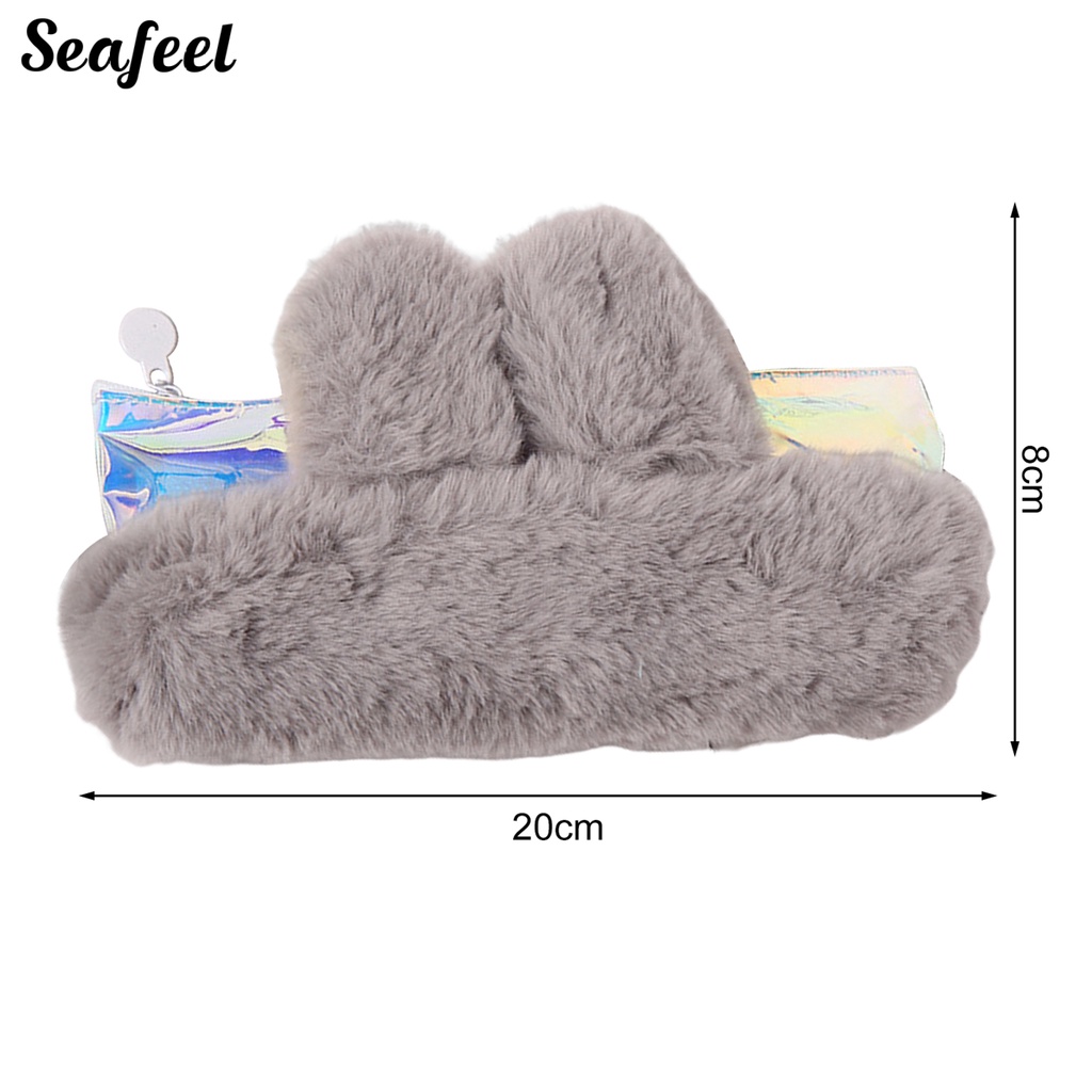 Túi Đựng Bút Hình Thỏ Nhồi Bông Dễ Thương Sáng Tạo