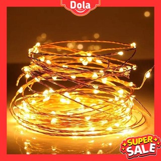 Dây Đèn LED Đom Đóm Fairy Light dài 5m 50 bóng trang trí, tặng kèm pin