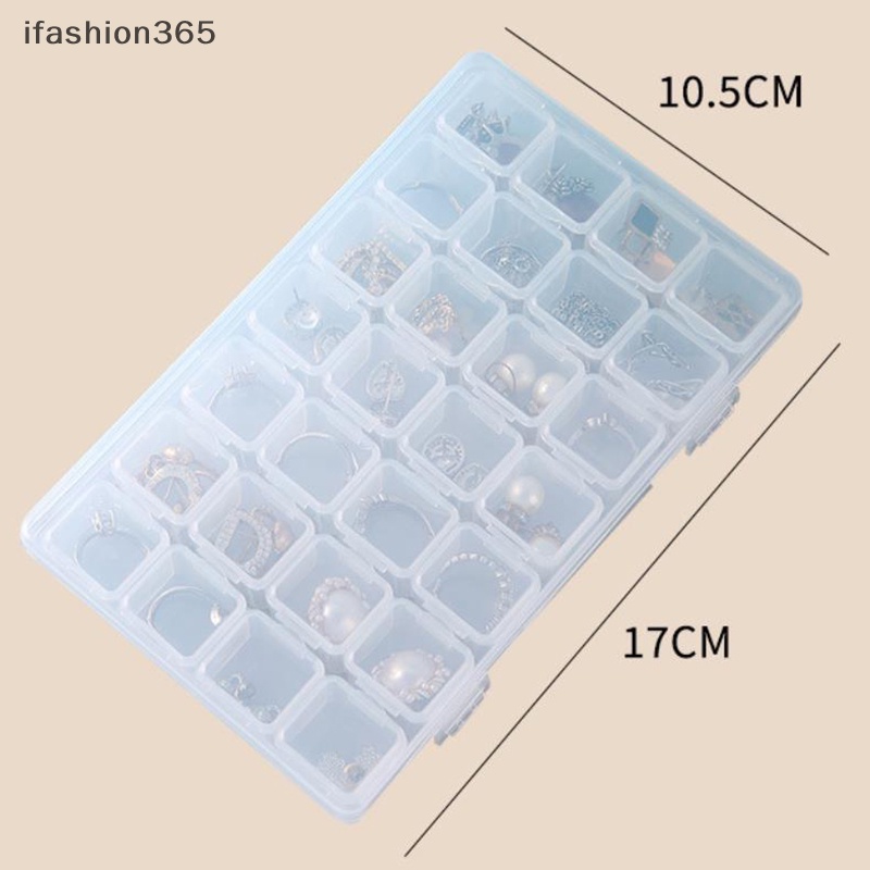 Hộp Nhựa Rỗng Trong Suốt 28 Ngăn Đựng Hạt / Trang Sức / Móng Tay Tiện Dụng ifashion365