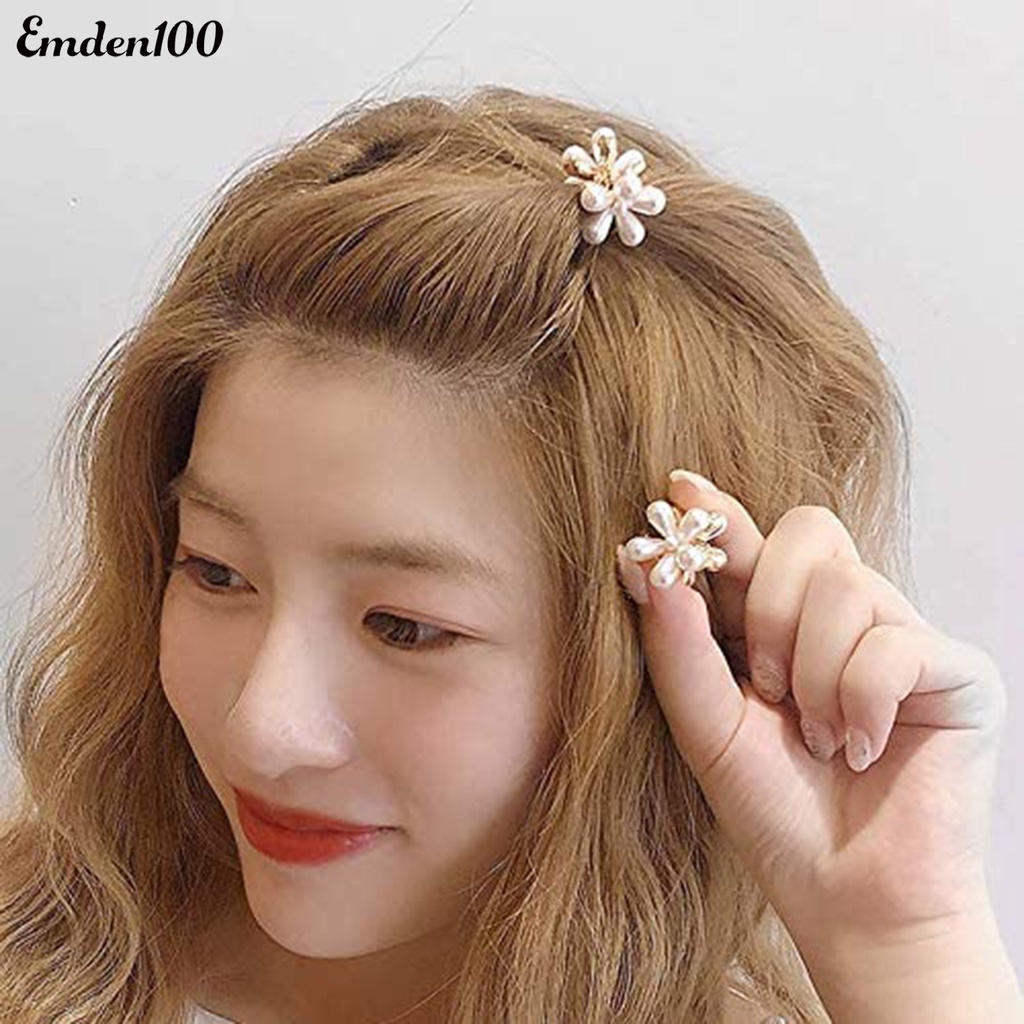 Kẹp Tóc Hình Hoa Đính Ngọc Trai Nhân Tạo Thời Trang