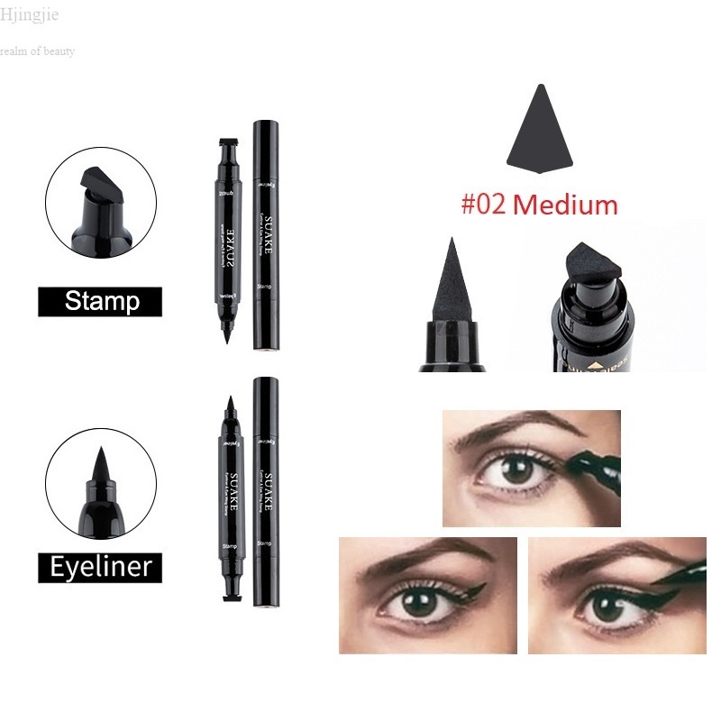 SUAKE~Bút Kẻ Mắt 2 đầu có đầu khuôn tam giác dễ vẽ cho người mới bắt đầu ~jingjie.vn~