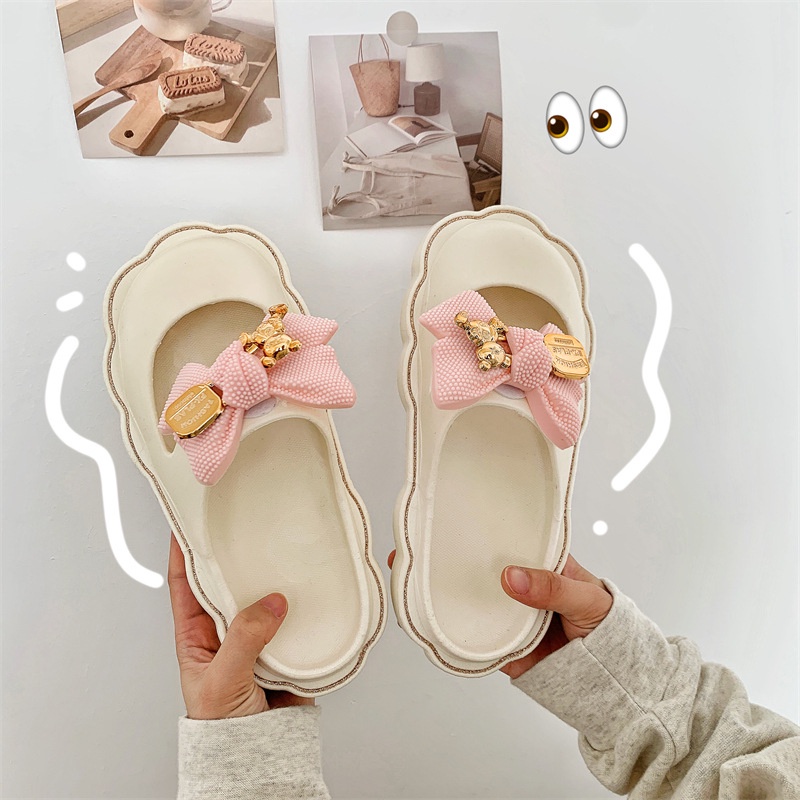 Gấu con bánh mì dép  giày thời trang mùa hè 2023  dép quai hậu nữ  dép sandal nữ  AA6470