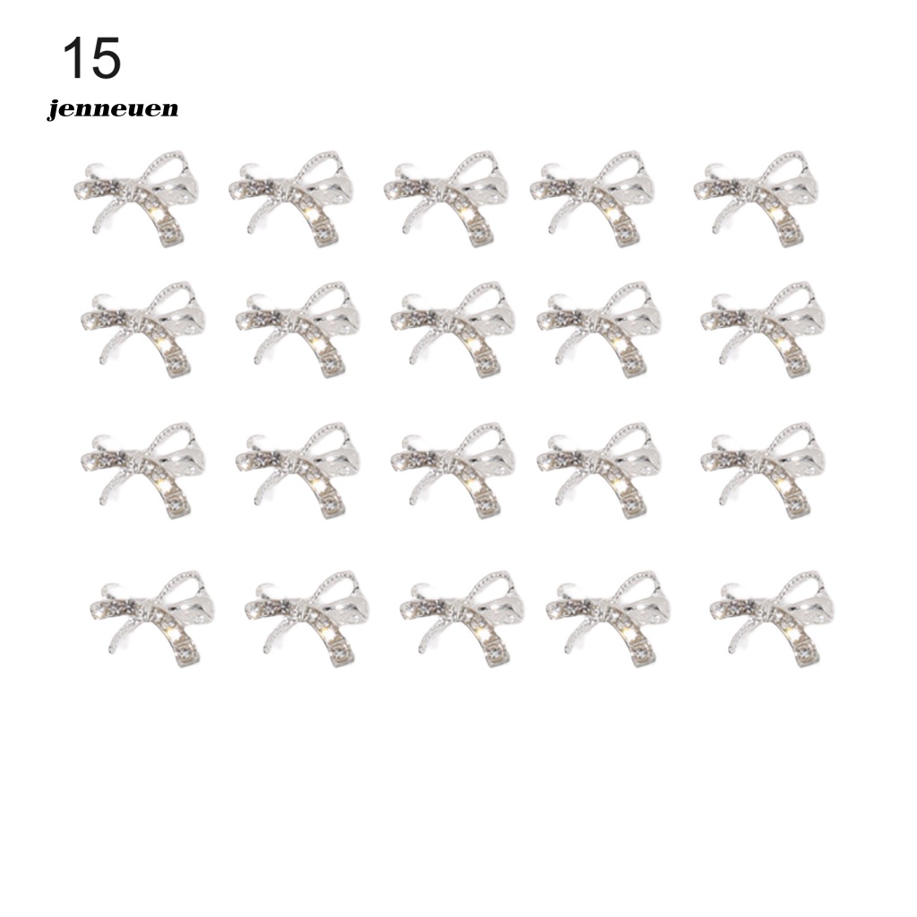 Set 20 Phụ Kiện Trang Trí Móng Tay Đính Nơ Xinh Xắn