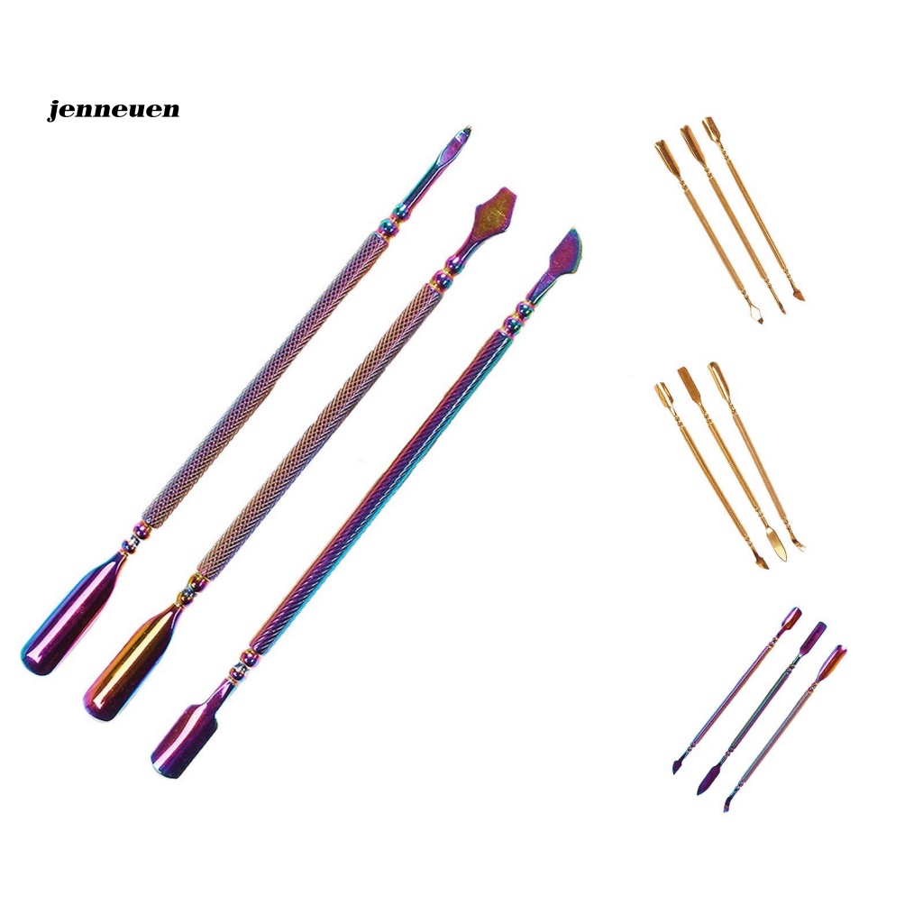 Bộ 3 Dụng Cụ Chăm Sóc Móng Tay Với Thiết Kế Hai Đầu Tiện Dụng