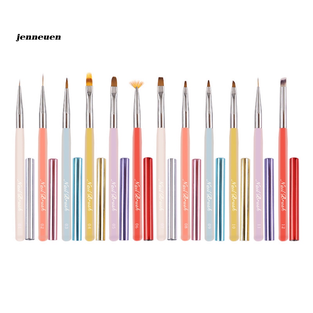 Bút Trang Trí Móng Nghệ Thuật Đầu Tròn Phẳng Đa Năng