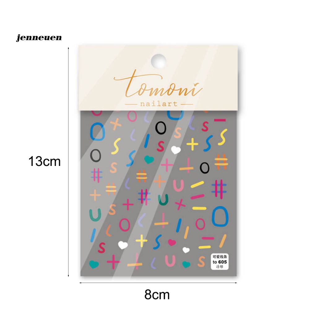Miếng Dán Trang Trí Móng Tay Họa Tiết Dập Nổi Dễ Thương Dành Cho Nữ