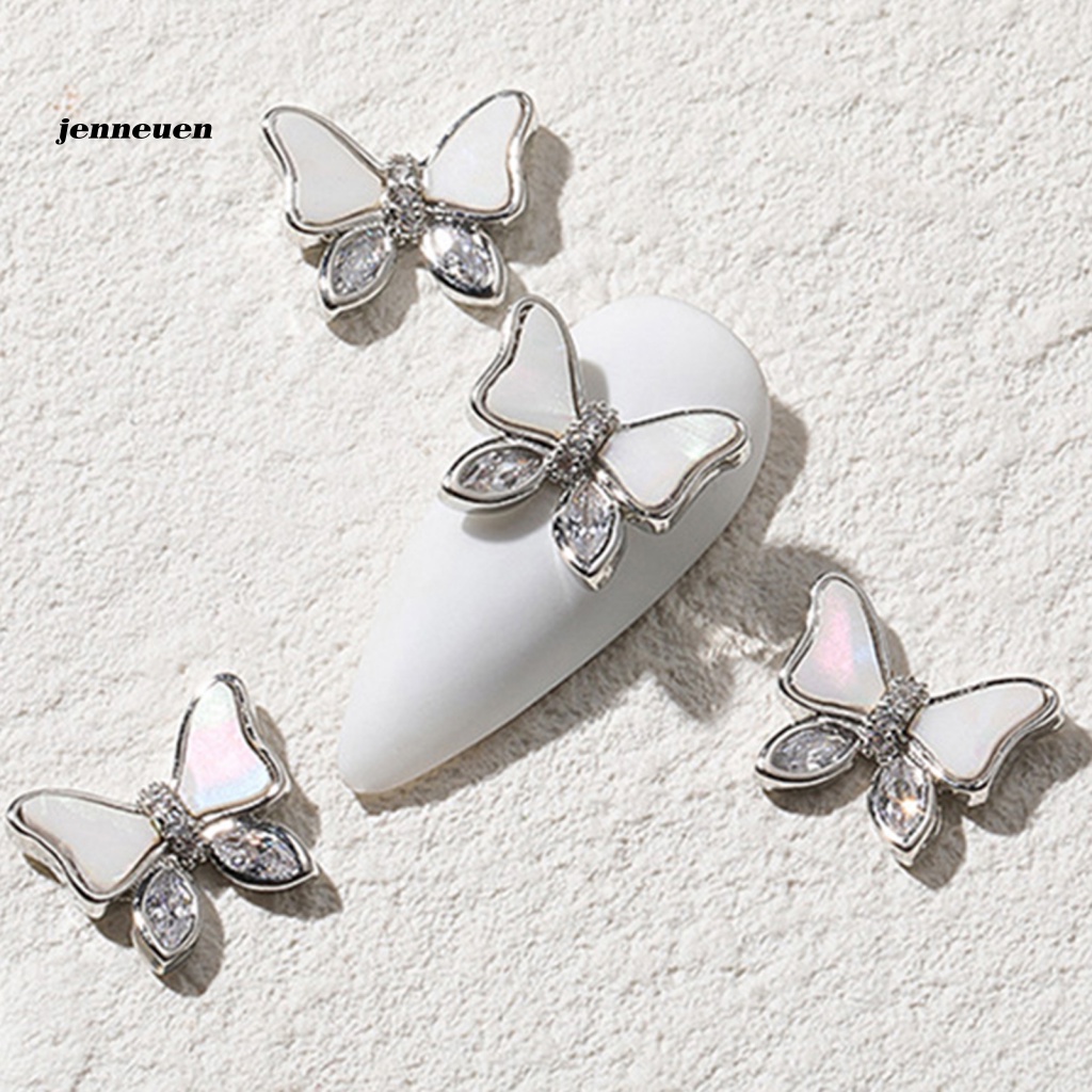 Set 2 Phụ Kiện Trang Trí Móng Tay Hình Bướm Trọng Lượng Nhẹ Thời Trang DIY