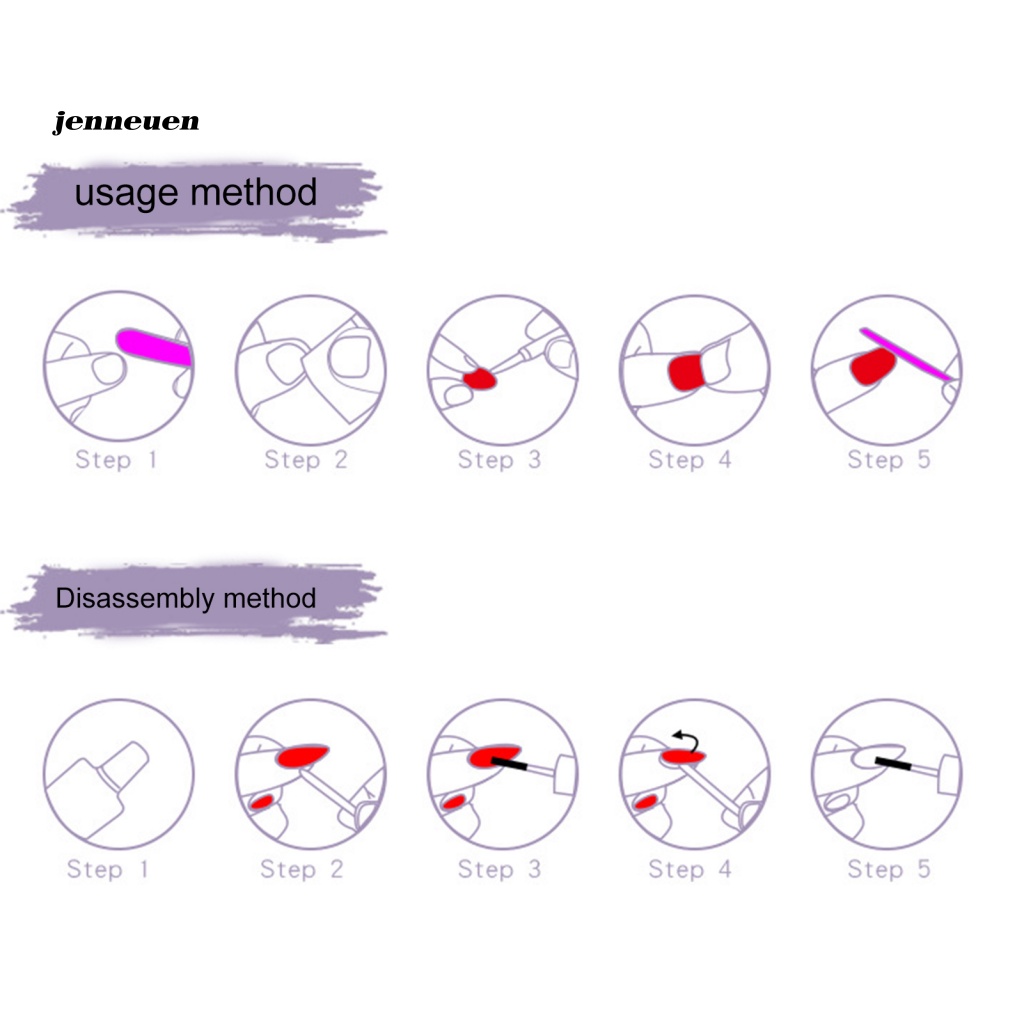 Bộ 24 Móng Tay Giả Bề Mặt Sáng Chống Rách
