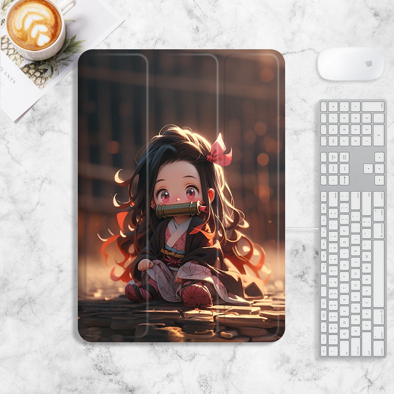 Bao Da Máy Tính Bảng Hình Demon Slayer Cho iPad mini1 / 2 / 3 / 4 / 5 / 6 air4 / 5 iPad 10.2 gen7 / 8 / 9 2022 pro11 gen10 iPad gen5 / 6