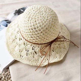 MŨ / NÓN CÓI ( ĐI BIỂN ) MỀM VINTAGE THẮT NƠ DA