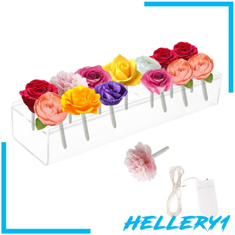 Lọ Hoa Bằng Acrylic Có Đèn LED Kèm Giá Đỡ Trang Trí Nhà Cửa / Tiệc Cưới