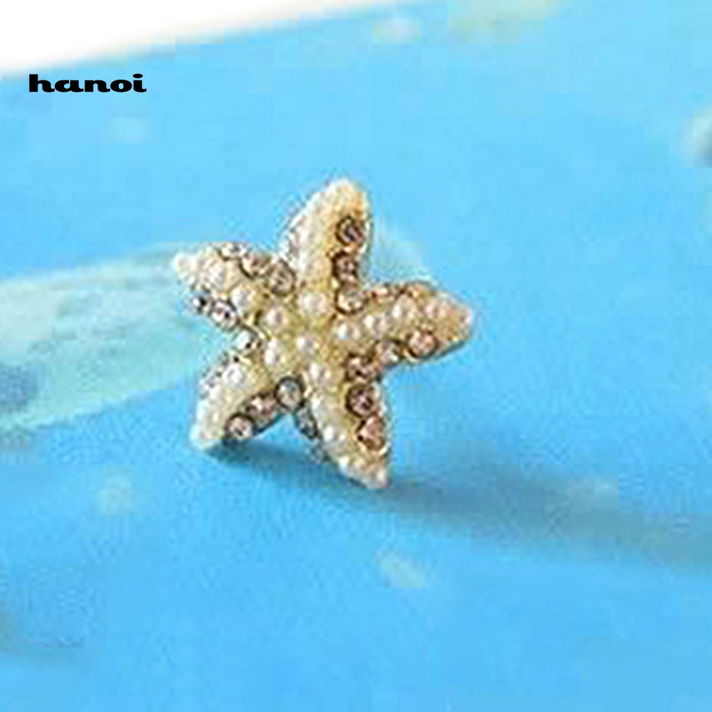 Bông Tai Sao Biển Đính Ngọc Trai Nhân Tạo Thời Trang