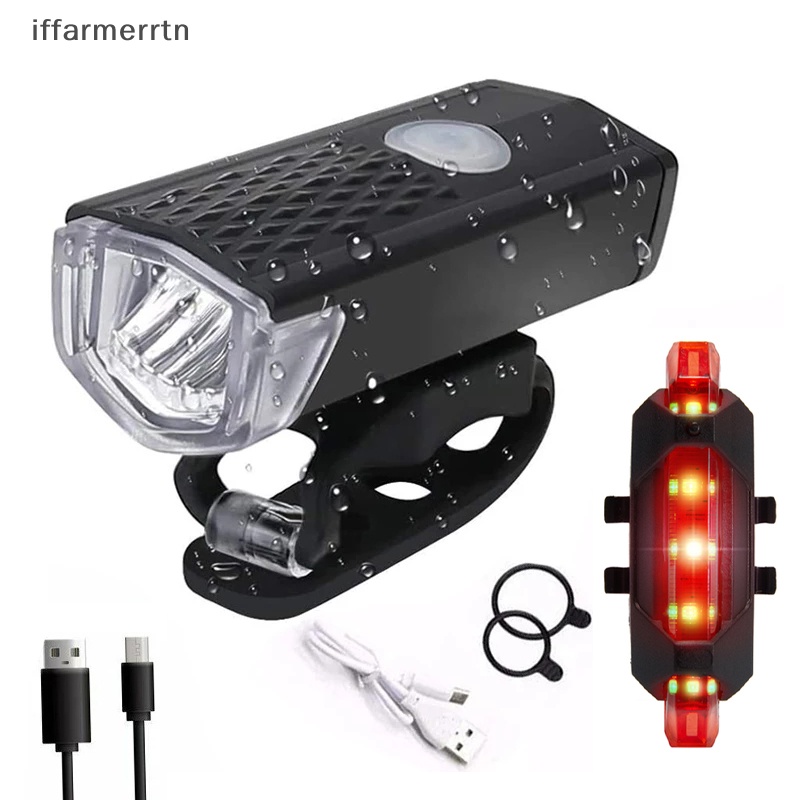 Bộ Đèn Pha LED Sạc USB Cho Xe Đạp Leo Núi