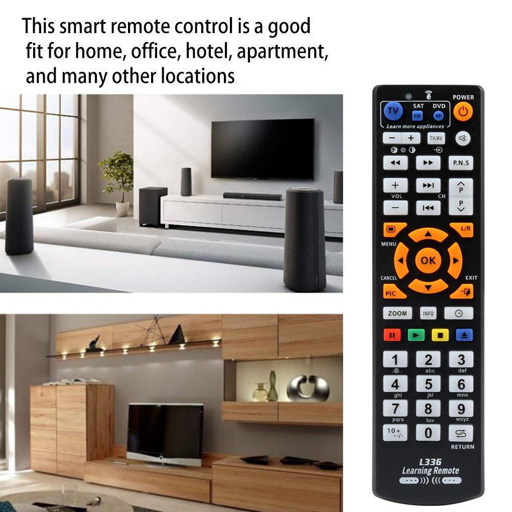 Điều khiển từ xa sao chép với chức năng học lệnh thông minh cho TV CBL DVD SAT L336