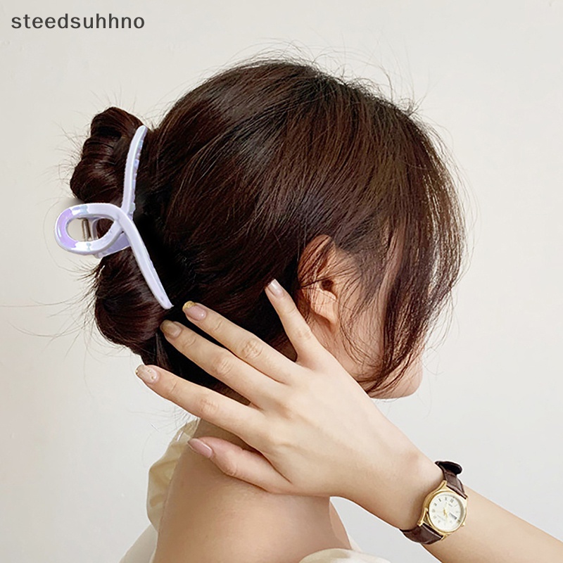 Steedsu Kẹp Tóc Acrylic Hình Hoa Cá Mập Màu Sắc Ma Thuật Mùa Hè Hàn Quốc hhno