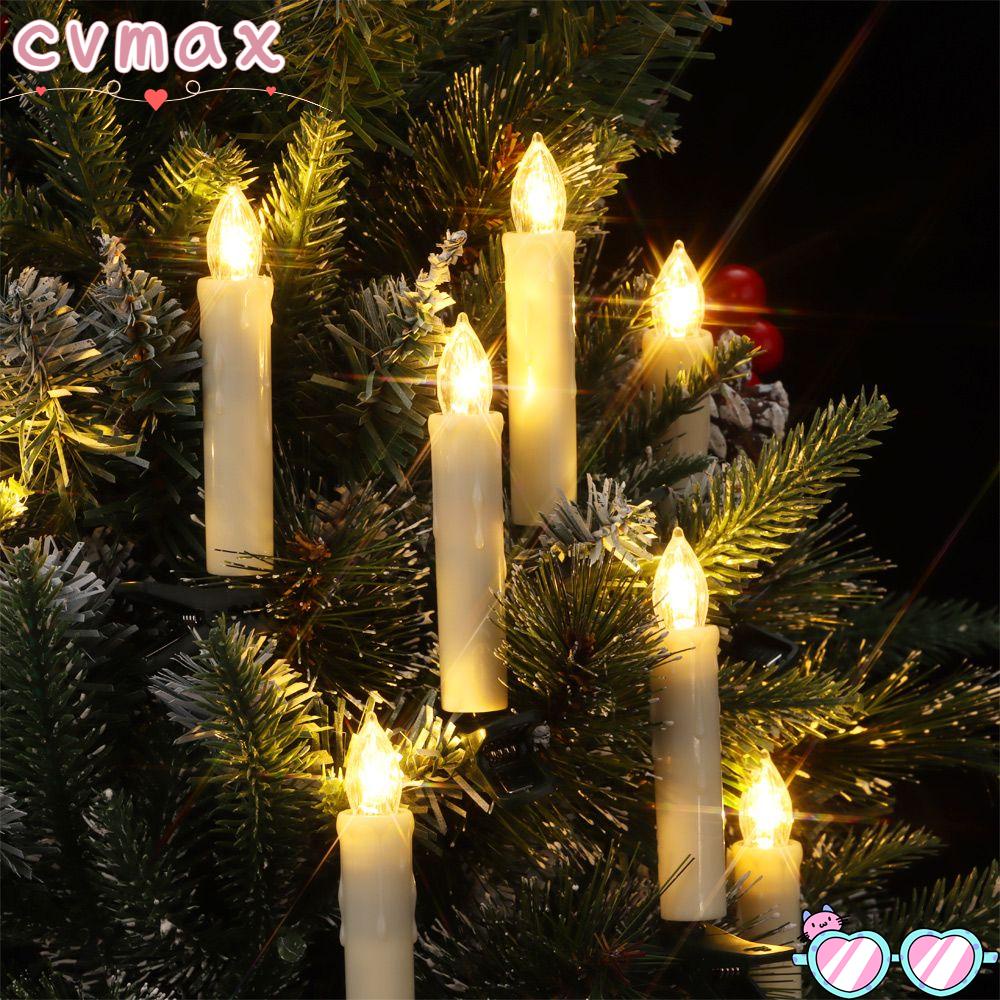 Bộ 11 Cây Nến Điện Tử Hình Cây Thông Giáng Sinh Kèm Kẹp Dùng Trang Trí