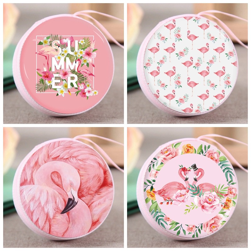 Túi Đựng Tiền Xu / Tai Nghe Mini Bằng Thiếc Hình Tròn Họa Tiết Hoạt Hình Có Khóa Kéo Cyr310