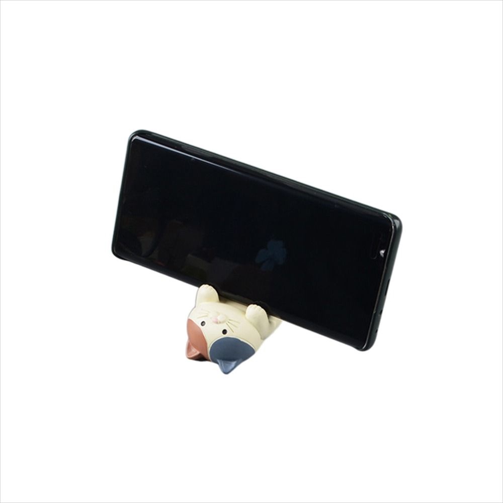 Augustine Giá Đỡ Bút Điện Thoại Hình Mèo Hoạt Hình Bằng Nhựa resin Thủ Công Để Bàn Trang Trí