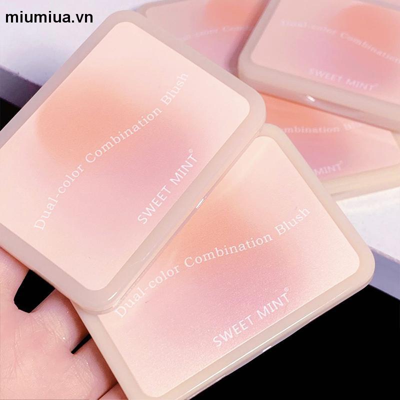 Miumiua🔮Bảng Phấn Má Hồng Sweet Mint 2 Màu Phấn Mịn Nhẹ Nhàng Trang Điểm Tự Nhiên
