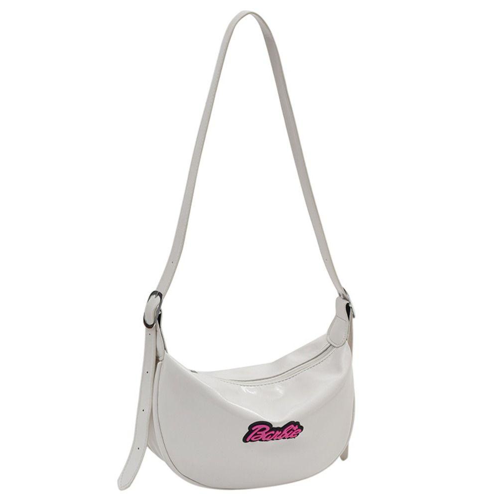 Healmeyou barbie letter crossbody bag, y2k có thể điều chỉnh dây đeo vai, túi đeo vai đơn giản túi xách di động cô gái