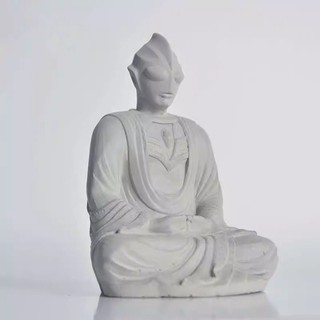 Ultraman mô hình tượng phật bằng gỗ sáng tạo trang trí bể cá