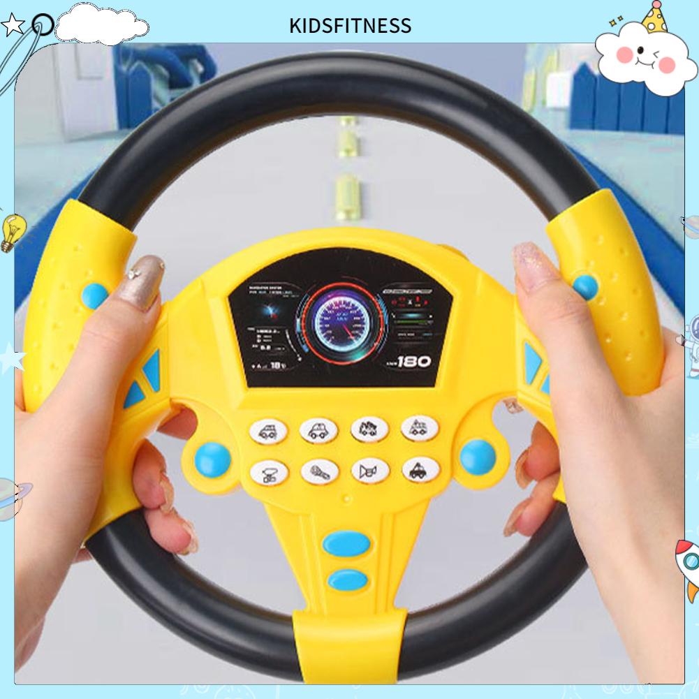 KidsFitness Mô Phỏng Lái Xe Vô Lăng Đồ Chơi Cho Bé Ngộ Nghĩnh Giáo Dục Đen Vàng