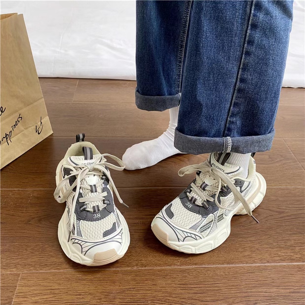 Miss o3o Giày Thể Thao Nữ Đế Dày Thoáng Khí Retro Thời Trang Thiết Kế Mới Cho Nữ 33Z080413